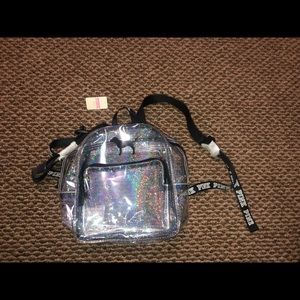 Victoria secret pink clear mini book bag !